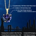 thumbnail image 2 of Gem Stone King 14K Yellow Gold Blue Iolite Pendant Necklace for Women | 1.25 Cttw | Gemstone Birthstone | Heart Shape 8MM | With 18 inch Chain, 2 of 6