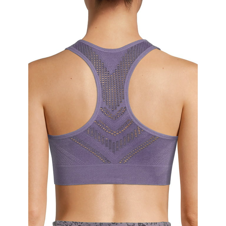 X by Gottex Printed Sports Bra Women's L Waterfall Scoop Neck Racerback  Pullover 