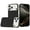 Black, variant on For iPhone 17 Pro Max Classy Slick Chromed Around Hybrid Case Cover - Black