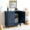 thumbnail image 7 of Wirrytor Vintage Blue Sideboard Cabinet with 2 Doors for Hallway Entrance, Carved Wood Accent Cabinet for Living Room, Modern Storage Credenza for Dining Room, 7 of 7