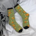 thumbnail image 5 of Gukieu Squirrel And Nuts Print Contrast Color Mid-calf Socks, Sweat-wicking Athletic Socks, Unisex Clothing Accessories, 5 of 6