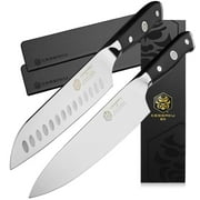 Kessaku 8-Inch Chef & 7-Inch Santoku Knife Set - Dynasty Series - German HC Steel - G10 Full Tang Handle