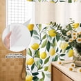 thumbnail image 2 of No Hook Shower Curtain with Built-in Rings - Summer Yellow Lemons Washable Waterproof Fabric Bathroom Curtains for Hotel,Rentals, 72X 96 Inch Extra Long , Green Leaves Tropical Print, 2 of 9