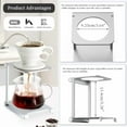 thumbnail image 3 of Coffee Dripper Stand Station Pour-Over - Foldable Aluminum Coffee Dripper Holder Rack for Home Travel Camping Hiking Pour Over Coffee Portable Espresso Coffee Maker, 3 of 7