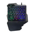 thumbnail image 1 of G30 Teclado mecánico de una mano 35 teclas Retroiluminación LED Con cable USB Mini teclado para juegos de una sola mano kenally DZ5168-00B, 1 of 2