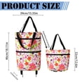 thumbnail image 3 of DLMCUH Foldable 2-in-1 Shopping Bag with Wheels, 23L Expandable Grocery Cart, Detachable Silent Wheels, Reusable Shoulder Tote for Supermarket, Travel & Errands(Pink), 3 of 7