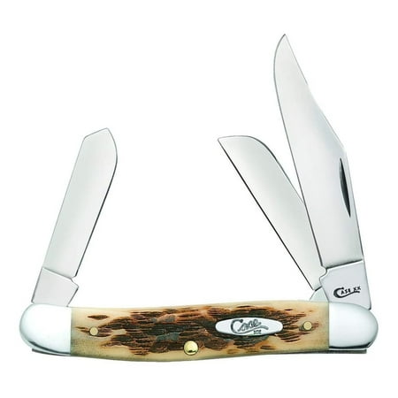 XX WR Folding Pocket Knife 3 Blade Stockman 3 7/8 Inches Closed (Amber Bone)