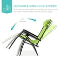 thumbnail image 4 of Best Choice Products Folding Zero Gravity Recliner Patio Lounge Chair w/ Canopy Shade, Headrest, Tray - Lime Green, 4 of 8