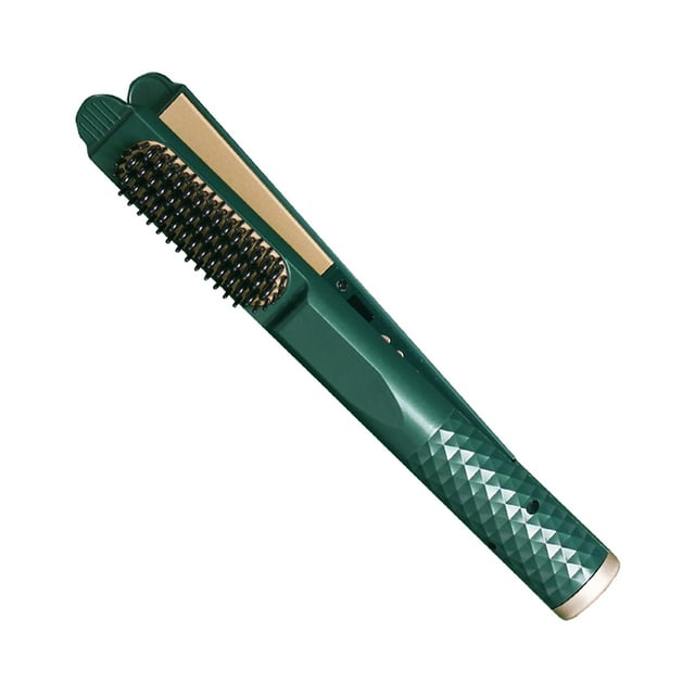 Artefacto de pelo liso Peine ajustable conveniente Curling Iron Pro 60W Rollo verde