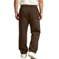 thumbnail image 5 of CYRBOKO Boys Fleece Lined Sweatpants, Elastic Drawstring Waist Casual Thermal Fall Winter Athletic Pants with Pockets Brown Size 14-15 T, 5 of 7