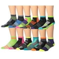 thumbnail image 3 of RONNOX Women's 12-Pairs Running & Athletic Sports Performance Ankle/Quarter Socks WRQ14-AB-SM, 3 of 4