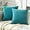 Teal, variant on COOKCOK Decorative Square Throw Pillow Covers 18"x18" Inch Set of 2, Super Soft Chenille Pillows Cover Fall Pillowcase for Living Room Bedroom Sofa Couch Cushion Cover, Blue