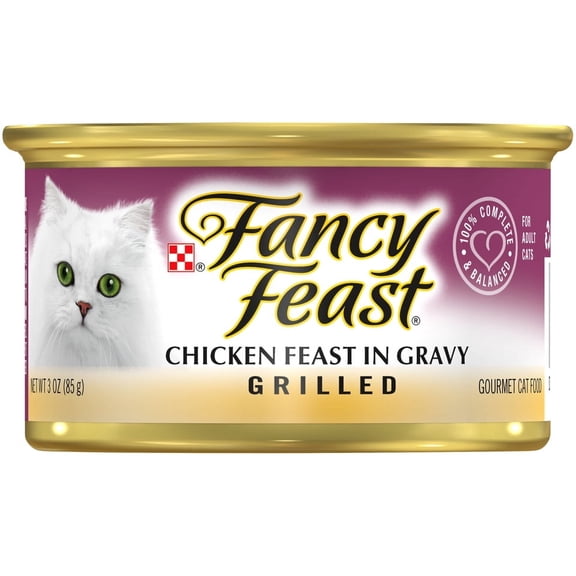 Purina Fancy Feast Grilled Kitten Food Wet Cat Food Chicken Feast in Gravy 3 oz Can (Pack of 9)