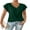 Dark Green, variant on Cuteduck Womens Tops V-Neck Twist Front Rolled-Up Sleeves Casual Shirts S-XXL