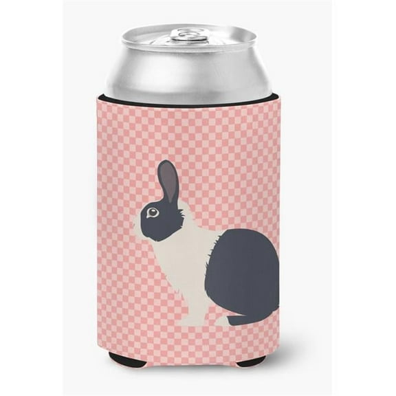 Carolines Treasures BB7958CC Dutch Rabbit Pink Check Can or Bottle Hugger