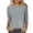 Gray, variant on Dzrciro Shirts for Women, Plus Size 3/4 Sleeve Crew Neck Floral Printed Pullover Shirts, Casual Loose Daily Work Tops S‑5XL