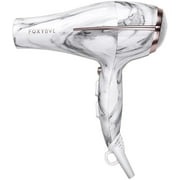 Foxybae White Marble Rose Gold Professional Hair Dryer | Powerful Ceramic Tourmaline Blow Dryer | Salon-grade Hairdryer Motor | Hair Styling Tools for Straight & Curly Hair, 2 Heat Settings, Cool Shot