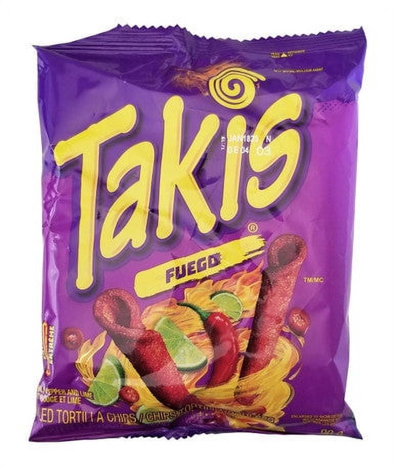 Takis Blue Heat 6 pc / 3.25 oz Snack Size Case, Chili Pepper