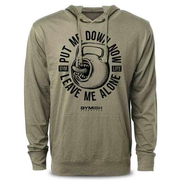 Gymish Put Me Down Kettlebell Workout Hoodies Funny Hoodies Gym Sweatshirt Lifting Pullover Gymish