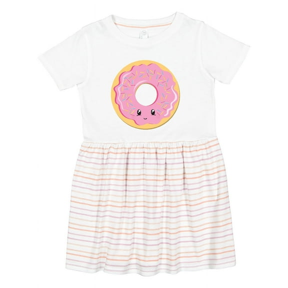 Inktastic Light Pink Donut Girls Toddler Dress
