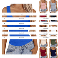 thumbnail image 4 of Gsakboxl Womens Summer Tops Women Square Neck Ribbed Knit Cropped Sleeveless Tank Top Trendy Slim Fit Summer Casual Basic Tee Camisole Beige L, 4 of 6