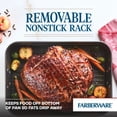 thumbnail image 4 of Farberware Bakeware Roasting Pan with Removable Flat Rack - 10.5x15 Inches, Dishwasher Safe, Oven-Safe to 450°F, Non-Stick Finish, Gray, 4 of 12