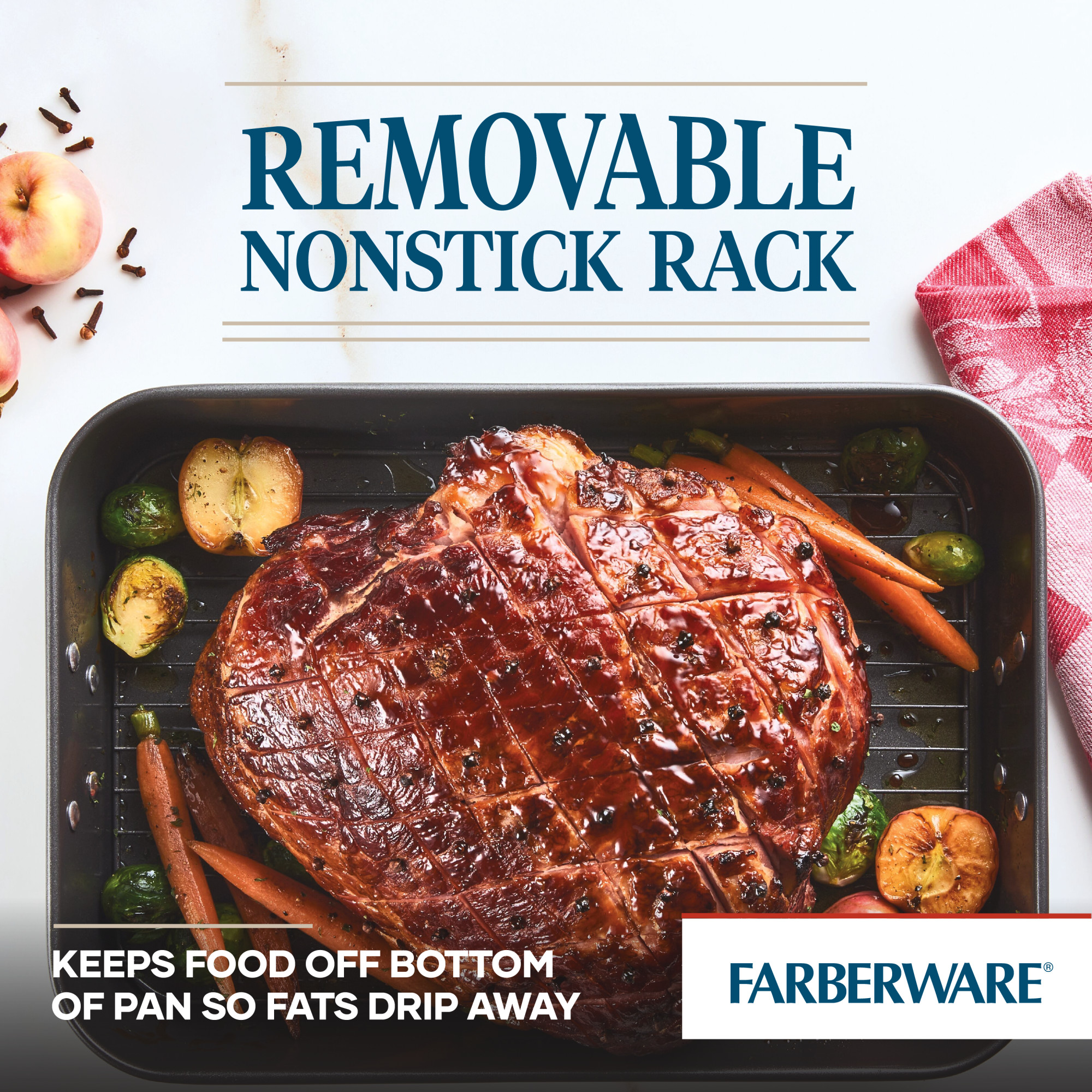 Farberware Nonstick Roasting Pan with Removable Rack photo 3