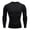 Black, variant on Compression Shirts for Men - Long Sleeve Black Workout Base Layer Athletic Gym Tops Running Undershirts Black L(L)