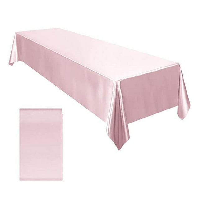 Elegant Solid Color Polyester Tablecloth, Wrinkle Resistant Rectangle Table Cover for Wedding, Christmas, Birthday Party, Home Dining & Kitchen Decor, Easy Clean Washable, Multiple Sizes & Colors