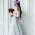 thumbnail image 3 of Bangcool Wedding Flower Crown Light up Peony Floral Crown Flower Headband Photo Prop, 3 of 6