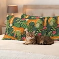 thumbnail image 3 of Tropical Plants Outdoor Waterproof Pillow Covers, Summer Botanical Animals Flowers Leaves Decorative Rectangle Throw Pillowcase Sofa Cushion Sham for Patio/Couch/Chair, 20"x12" 2 Pack, 3 of 8