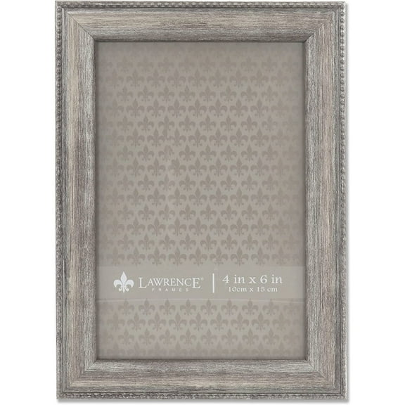 4x6 Burnished Silver Picture Frame - Classic Bead Border