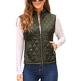 thumbnail image 1 of Sexy Dance Ladies Chaqueta acolchada Sin mangas Zip up Slim Fit Chaqueta para mujer Chaleco ligero acolchado con bolsillos, 1 of 1