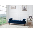 thumbnail image 2 of Lewis Bolster Arm Entryway Bench Navy Blue, 2 of 12