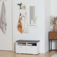 thumbnail image 2 of HOMCOM 3-in-1 Hall Tree Entryway Organizer Shoe Cabinet Bench Coat Rack, 2 of 10