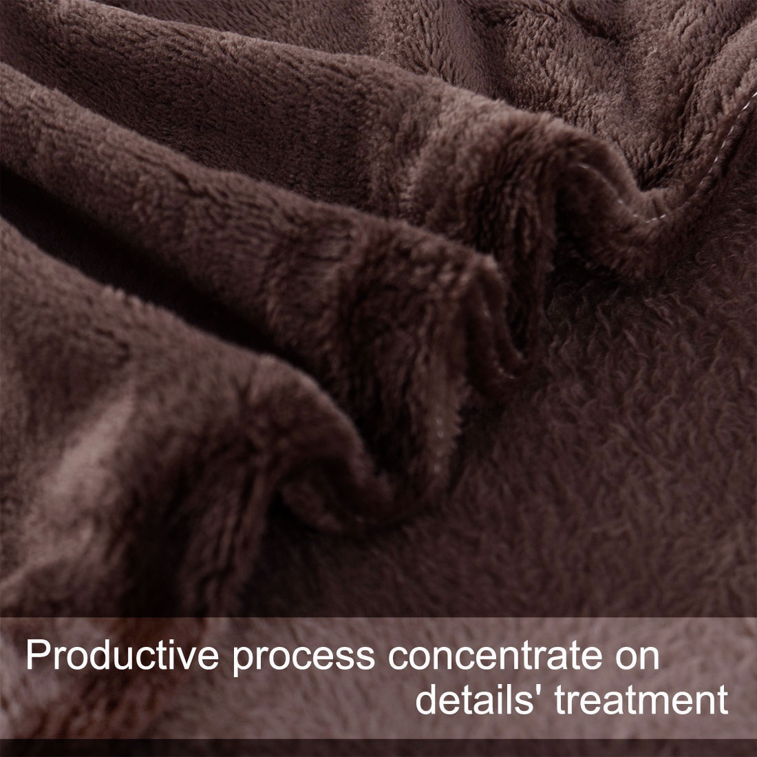 Unique Bargains Fuzzy Plush Flannel Fleece Throw Blanket Chocolate 78" x 90"
