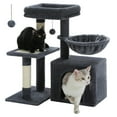 thumbnail image 5 of PAWZ Road 28" Small Cat Tree Tower Condo with Perch, Scratching Post for Indoor Cats, Dark Gray, 5 of 10