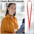 thumbnail image 4 of HLONK 200 Pcs Lanières Rouges avec Clips pour Badges d'Identité - Sangles de Cou Durables pour Bureau et École, 4 of 4