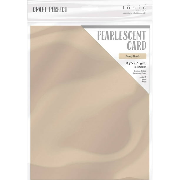 Craft Perfect Pearlescent Cardstock 8.5"X11" 5/PkgBarely Blush