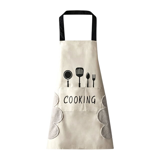 ZZHZGZ on Sale Kitchen Aprons with Pockets – Proof Cooking Apron with Hand Wiping Towels Adjustable Chef Aprons for & for Home Bbq Restaurant Café Use