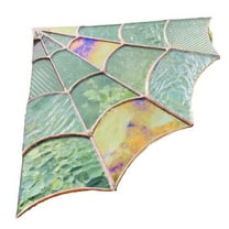LHWEN Halloween Door Attachment Stained Glass Window Wall Decoration Corner Sign Ornament Elegant Design Easy Installation Versatile Use for Doors Walls Corners Charm and Mystery Unique Gift