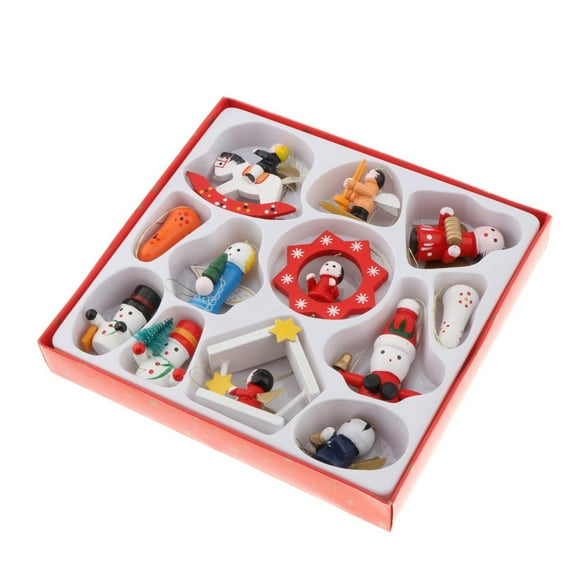 Una Caja Colgante de Muñeca de Navidad Árbol de Navidad Decoración Colgante Adornos de 12 piezas 1132 Yotijar Árboles colgando manualidades de Santa