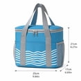 thumbnail image 3 of Insulated Lunch Bag | Insulated Cooler Bag | Reusable Canvas Lunch Bag for Work, Picnics | Blue Lunch Bag for Women and Men, 3 of 6