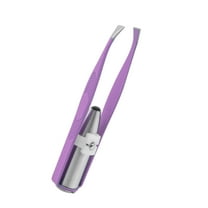 LED Light Eyebrow Tweezers, Stainless Steel Eyebrow Tweezer, Precision Eyebrow Hair Removal Tool with LED Light for Ingrown Hair and Fine Hair, Portable Travel Size with Anti-Slip Handle