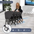 thumbnail image 6 of 8 PACK Folding Conference Tables with Wheels Mobile Meeting Table Rolling Conference Room Tables Seminar Tables for Office Training Classroom-Fan Shaped, 6 of 7