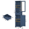 thumbnail image 5 of Homfa Narrow Kitchen Pantry Storage Cabinet, 67" Slim Pantry Cabinet with Drawer and Door, Space-Saving Freestanding Storage Cabinet for Small Place, Blue, 5 of 7