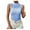 Blue, variant on Essentials Womens Camisole Tank Tops Sheer Mesh Patchwork Neck Trendy Sleeveless Summer Tops Clothes Outfits 2025