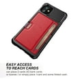 thumbnail image 5 of iPhone 12 mini Case, Dteck Heavy Duty Hard Silicone Shockproof Card Slots Wallet Case Built-in Metal Magnetic Iron for Apple iPhone 12 mini 5.4 inch, Red, 5 of 8