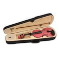 thumbnail image 3 of 4/4 Violin for Beginners, Acoustic Solid Violin Fiddle Starter Kit with Violin Case, Bow, Violin Rosin, Musical Instruments for Kids/Adult, Violin Outfit Set, Thanksgiving Christmas Gift, Pink, W6726, 3 of 11