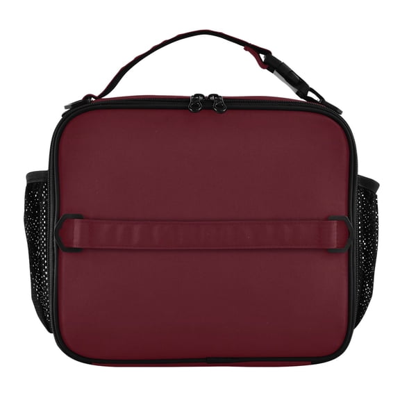 ALAZA Dark Red Lunch Box Insulated Lunch Bag Cooler Tote with Shoulder Strap